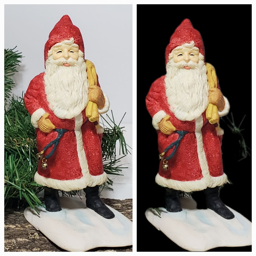 Vtg Hallmark The Heirloom Santa Collection "A Happy Christmas" Figurine Holiday
